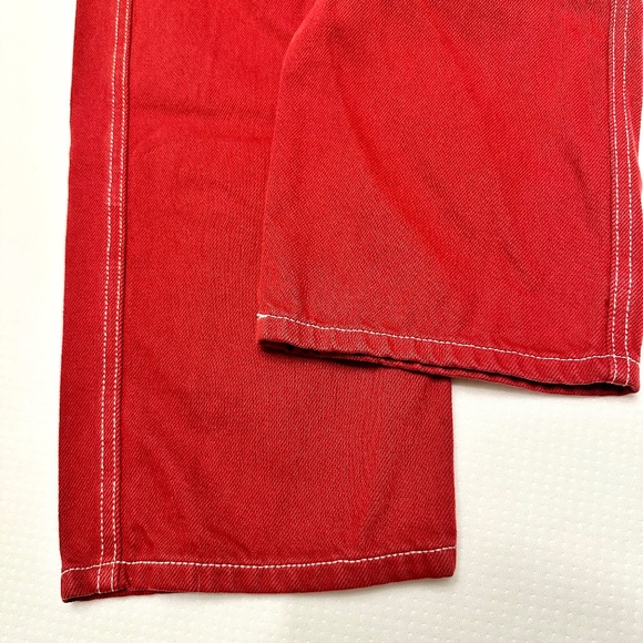 Red Cowboy High Rise Straight Jeans - Picture 4 of 6